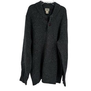 LL Bean 100% Lambs Wool Mens Ragg Size XL Tall Sweater Item ID 285175 Gray